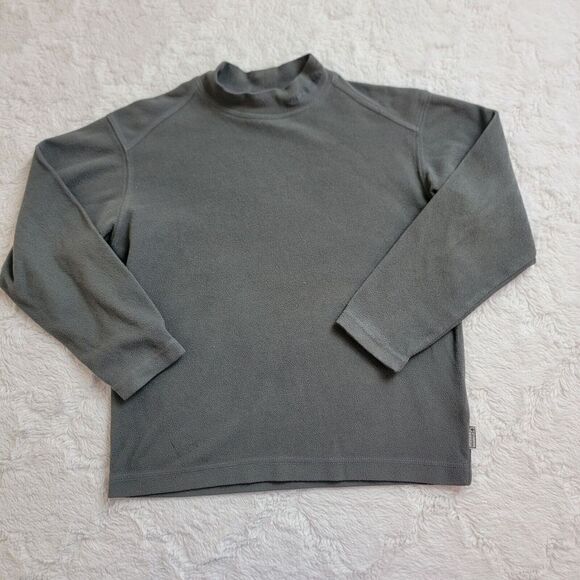 Columbia Fleece Long Sleeve‎ Shirt Boys Size 5 Gray Mock Neck - Picture 1 of 6